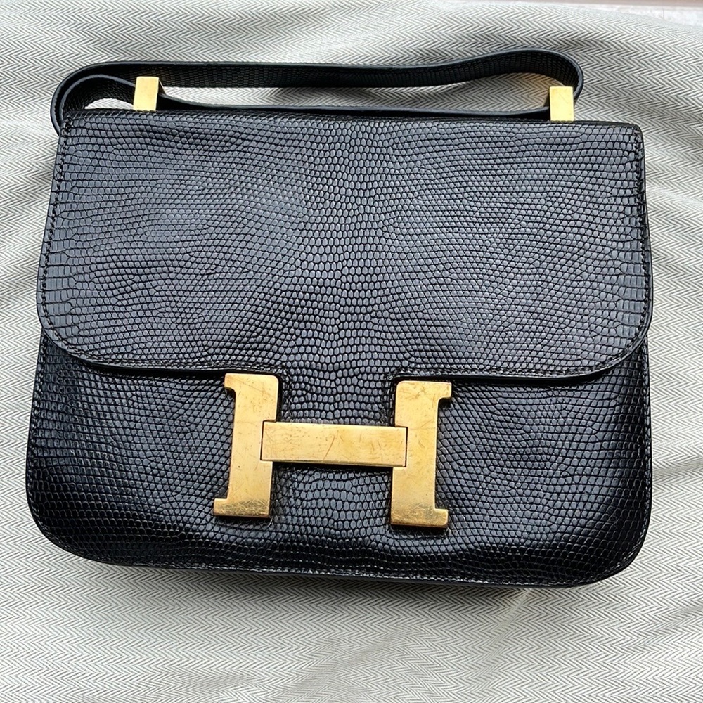 Hermes Lizard 24CM Constance Handbag